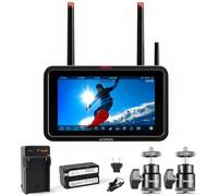 Atomos Ninja TX 5.2" Camera to Cloud Recording Monitor - Professional HDR Resolution Touchscreen Display with Power Battery, Charger & Aluminum Alloy Camera Hot Shoe Mount (2 Pack) Advanced Bundle Kit