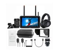 Atomos Ninja TX 5-Inch 1500nit Monitor Recorder Bundle with 8K RAW, 5-Inch Creator Kit, Universal Power Kit, and StudioSonic Professional Wired Headphones (4 Items)