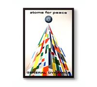 Atoms for Peace Poster, Vintage Engineering Advertisement Wall art, Retro Gift idea,General Dynamics Home Decor Print, Archival Matte, A3 (Print Only) - 42x29.7cm