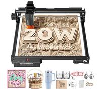 ATOMSTACK 20W Laser Engraver, A20 PRO V2 Laser Cutter, High Accuracy Laser Engraving Machine for Personalized Gifts, Business Cards, Wood, Metal, Acrylic, Leather