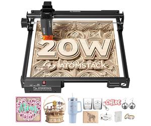 ATOMSTACK 20W Laser Engraver, A20 PRO V2 Laser Cutter, High Accuracy Laser Engraving Machine for Personalized Gifts, Business Cards, Wood, Metal, Acrylic, Leather