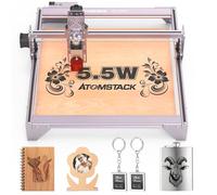 ATOMSTACK 5W Module A5 Engraver Cutter, Higher Accuracy Engraving Machine with Ultra-Fine Compressed SpotDIY Perfect for Wood Metal Paper Acrylic Iron Vinyl
