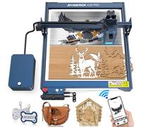 ATOMSTACK A20 Series La ser Engraving Machine 130W with Twin-Cylinder 60L/min Air Assist, 20W Laser Engraver Cutter for DIY Personalised Gifts Wood Acrylic Leather, App Offline Engraving