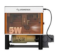 ATOMSTACK P1 5W Portable La ser Engraving Machine Fully Closed Door 5W Dual Motor Drive with R8 Automatic Rotating Roller Engraving Machine 10000m/min PC Mobile, Offline APP Engraving