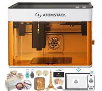 ATOMSTACK P1 Enclosed Laser Engraver, Mini Laser Engraving Machine, 5W Portable Laser Cutter for Wood DIY, Free AtomStack App and Software,Laser Class 1,110×110mm Engraving Area
