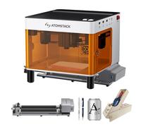 ATOMSTACK P1 Laser Engraving Machine 5W with R6 Roller, Enclosed Laser Cutter, Portable Laser Engraver, DIY Wood Metal Engraving Tool Suitable for Beginners