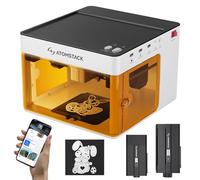 Atomstack P1 Mini Engraving Machine, 5W Blue Diode and 1.2W Infrared Dual Module CoreXY Engraver Cutter, 110x110mm Engraving Area, Free Atomstack App with Built-in Design Library