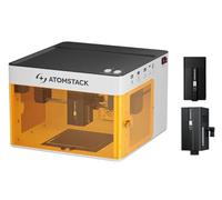 ATOMSTACK P1 Mini La-ser Engraver, 5W Desktop Engraving Machine with CoreXY Dual Motor, Free Atomstack App, Cutter for Plywood, Leather & DIY Crafts, 110×110mm Work Area