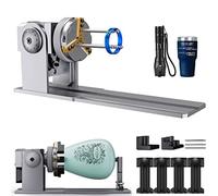 ATOMSTACK R1 Laser Rotary Roller, 6000 mm/min Laser Rotary Roller Claw Disc Roller for Laser Engraving Machine, Y-Axis Rotation Roller for Engraving Irregular Objects, Ring, Wine Glass, Pen
