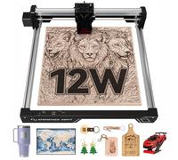 ATOMSTACK Swift 12W Laser Engraver, Swift 12W Laser Cutter, 0.06mm High Accuracy Laser Engraving Machine for Wood and Metal, Dark Acrylic, Glass, Leather