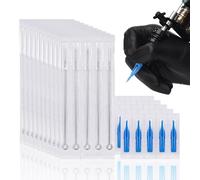ATOMUS 100pcs Disposable Mixed Tattoo Needles 100pcs Assorted Sterilized Tattoo Needles Tips 10pcs of each-3rl 5rl 7rl 9rl 3rs 5rs 7rs 9rs 5m1 7m1 3RT 5RT 7RT 9RT 3DT 5DT 7DT 9DT 5FT 7FT