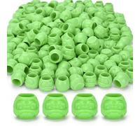 ATOMUS 200pcs Green Disposable Ink Cups - Pigment Caps for Holding Tattoo Ink