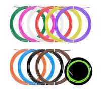 ATOMUS 3D Pen Filament Refills Glow in The Dark 10 Colors 1.75mm PCL Luminous Filament Refills 5m Each Safety Filament for Low Temperature 3D Printing Pen