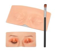 ATOMUS 3D Silicone Face Makeup Practice Board - Reusable Aid for Eye Makeup Training With Eyebrow, Eyeliner, Shadow and Lash Extension (Close Eyes)