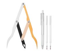 ATOMUS Aluminium Alloy Tattoo Eyebrow Ruler Golden Ratio Ruler Makeup Tool with White Mark Pen 0.8mm Thickened Tip Microblading Eyebrow Positioning Measuring Tools