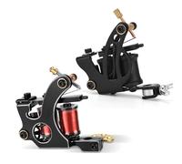 ATOMUS Coil Tattoo Machine Kit, 10 Wrap Shader & 8 Wrap Liner Set with Zinc Alloy Frame for Precision Tattoo Work (Multicolor)