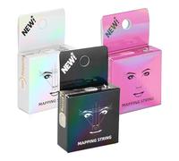 ATOMUS Eyebrow Mapping String 3 Pack Pre-inked 20m(65.6ft) Microblading String for Brow Marking 3 Colors Black White Pink Measuring String for Eyebrow Makeup