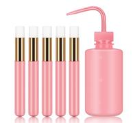 ATOMUS Eyelash Extension Cleaning Kit 5pcs Eyelash Cleaning Brushes with 1pc 250ml Safety Eyelash Cleaning Washing Bottle for Eyelash Extension Eyelash Cleanser Tool Supplies