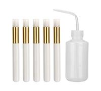 ATOMUS Eyelash Extension Cleaning Kit 5pcs Eyelash Cleaning Brushes with 1pc 250ml Safety Eyelash Cleaning Washing Bottle for Eyelash Extension Eyelash Cleanser Tool Supplies