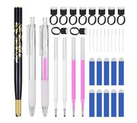 ATOMUS Flower Microblading eyebrow Kit Black Tattoo Eyebrow Manual Pen 2sets Mark Pen 10pcs 18U/3RL Eyebrow Microblades 10pcs Pigment Holder with Sponge