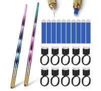ATOMUS Microblading Pen Kit 2pcs Tattoo Eyebrow Lip Manual Pen 10pcs 18U Eyebrow Microblades 10pcs Pigment Holder with Sponge