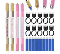ATOMUS Microblading Pen Kit 4pcs Tattoo Eyebrow Manual Pen 10pcs 18U Eyebrow Microblades 10pcs Pigment Holder with Sponge