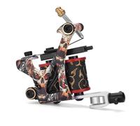 ATOMUS Skull Coil Tattoo Machine 10 Wrap Liner Iron Frame Tattoo Gun for Line Work Cast Iron Body Low Noise Tattoo Beginner Artist Tool