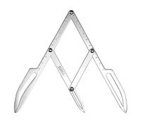 ATOMUS Tattoo Eyebrow Ruler Three-point Positioning Microblading Stencil Ruler For Eyebrows Measuring Golden Ratio Calipers Permanent Makeup Shaping Tool
