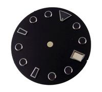 ATOMUSERLY 1pc 28.5mm Black Sterile Watch Dial Face for NH35 NNH36 NH37 NH38 NH39(Black Index)