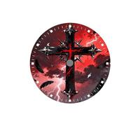 ATOMUSERLY 1pc 28.5mm Cross-Shaped Dial Creative Color-Printed Series is Suitable for NH35/36 Movement Watch Accessories(NO. 7)