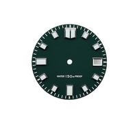 ATOMUSERLY 1pc 28.5mm Luminous Watch Dial for NH35 4R35 Movement Mechanical Face Green/Blue/White/Black Part(White)