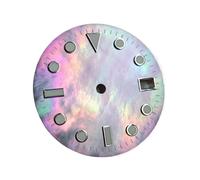 ATOMUSERLY 1pc 28.5mm NH35 Sterile Watch Dial Shell Luster Watch Face Accessory Green Luminous for NH35 Movement(Z-N-207)