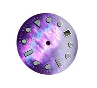 ATOMUSERLY 1pc 28.5mm NH35 Sterile Watch Dial Shell Luster Watch Face Accessory Green Luminous for NH35 Movement(Z-N-208)