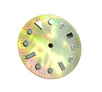 ATOMUSERLY 1pc 28.5mm NH35 Sterile Watch Dial Shell Luster Watch Face Accessory Green Luminous for NH35 Movement(Z-N-209)