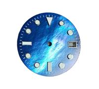 ATOMUSERLY 1pc 28.5mm NH35 Sterile Watch Dial Shell Luster Watch Face Accessory Green Luminous for NH35 Movement(Z-N-210)