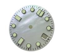 ATOMUSERLY 1pc 28.5mm Shell Luster Watch Dial Green Luminou Fit for NH35 3/3.8/4.2 O'clock Crown Automatic Movement Accessories(Style 1)