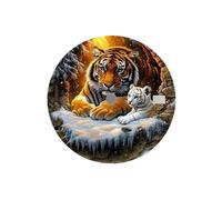 ATOMUSERLY 1pc 28.5mm Tiger-Patterned Dial NH35 Creative Color-Printed Series is Suitable for NH35/36 Movement Watch Accessories(NO. 8)