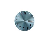 ATOMUSERLY 1pc 28.5mm Watch Dial Ancient with Green Luminous Dual Calendar Window Faces Accessory for NH35 NH36 Movement(White)