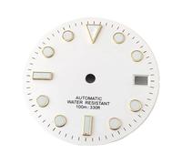 ATOMUSERLY 1pc 28.5mm Watch Dial with Date Window Luminous Fit for NH35 NH36 for ETA2824 2836 PT5000 for Miyota 8215 8205 DG2813 Automatic Movement(White-Gold c3,NH35 NH36)