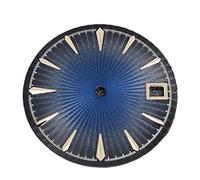 ATOMUSERLY 1pc 29mm Cocktail Dial Women's Watch Accessories Radial Texture Faces for NH35 Watches Repair Parts(Silver Black)