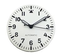 ATOMUSERLY 1pc 29mm Pilot Style Watch Dial and Hands Black Blue Green White C3 Luminous Fit for NH35 NH36 ETA2824 PT5000 Movement(White Dial 1,ETA2824 2836)