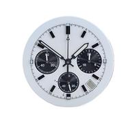 ATOMUSERLY 1pc 32.5mm Classic 3Eyes Sunburst Matte Man Watch Dial Suitable for VK63 Quartz Movement Green Lume Parts Case Accessories(3-Dial Hands,No Logo)