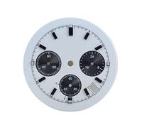 ATOMUSERLY 1pc 32.5mm Classic 3Eyes Sunburst Matte Man Watch Dial Suitable for VK63 Quartz Movement Green Lume Parts Case Accessories(5-Dial,No Logo)