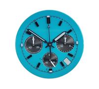 ATOMUSERLY 1pc 32.5mm Classic 3Eyes Sunburst Matte Man Watch Dial Suitable for VK63 Quartz Movement Green Lume Parts Case Accessories(1-Dial Hands,No Logo)