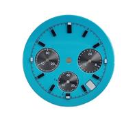 ATOMUSERLY 1pc 32.5mm Classic 3Eyes Sunburst Matte Man Watch Dial Suitable for VK63 Quartz Movement Green Lume Parts Case Accessories(6-Dial,No Logo)