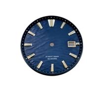 ATOMUSERLY 1pc 33.5mm GS Water Ripple Dial No Luminous Effect for NH35 Caliber Mechanical Watch Accessories(Blue)