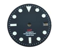 ATOMUSERLY 1pc Dial 28.5mm Black Blue Green Red Orange GMT Text Gold Rose Edge Suitable for NH34 NH35 Movement(6)
