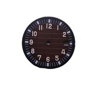 ATOMUSERLY 1pc Dial 32mm Green Luminous Watch Accessories for NH35 NH36 Movement Single Calendar Face(Rose Gold Brown)