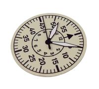 ATOMUSERLY 1pc Luminous 29mm/33.5mm Vintage White Diver Pilot Watch Dial Face for NH35 NH36 NH37 NH38 NH39 ETA PT Hand(Dial B Hand B,33 MM for eta2824 pt)