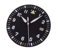 ATOMUSERLY 1pc No Logo Pilot Watch Dial 33.5mm for NH35 NH36 ETA2824 PT5000 ST2130 Green Luminous Diver Field Parts(A Black 1 Set,for nh35 nh36)